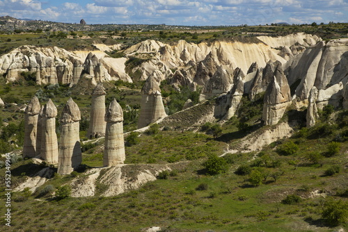 Rock formation in Love Valley at Uchisar in Cappadocia Nevsehir Province Turkey 