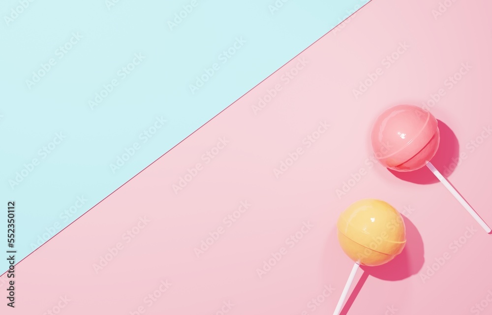 3D素材_ペロペロキャンディー 3D素材_ペロペロキャンディー