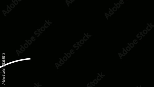 Heart shape moving line animation