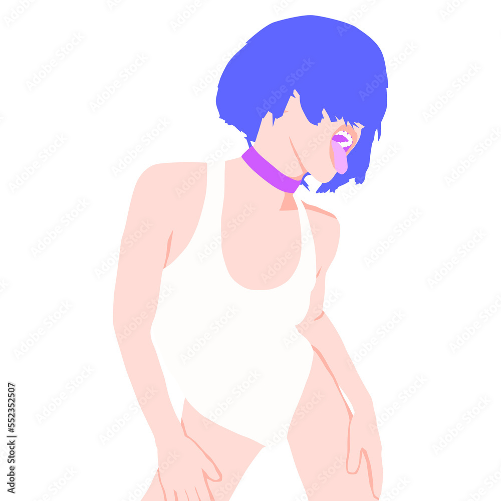 Fashion minimal illustration. Fashion girl. Trendy look Fashion minimal illustration. Fashion girl. Trendy look