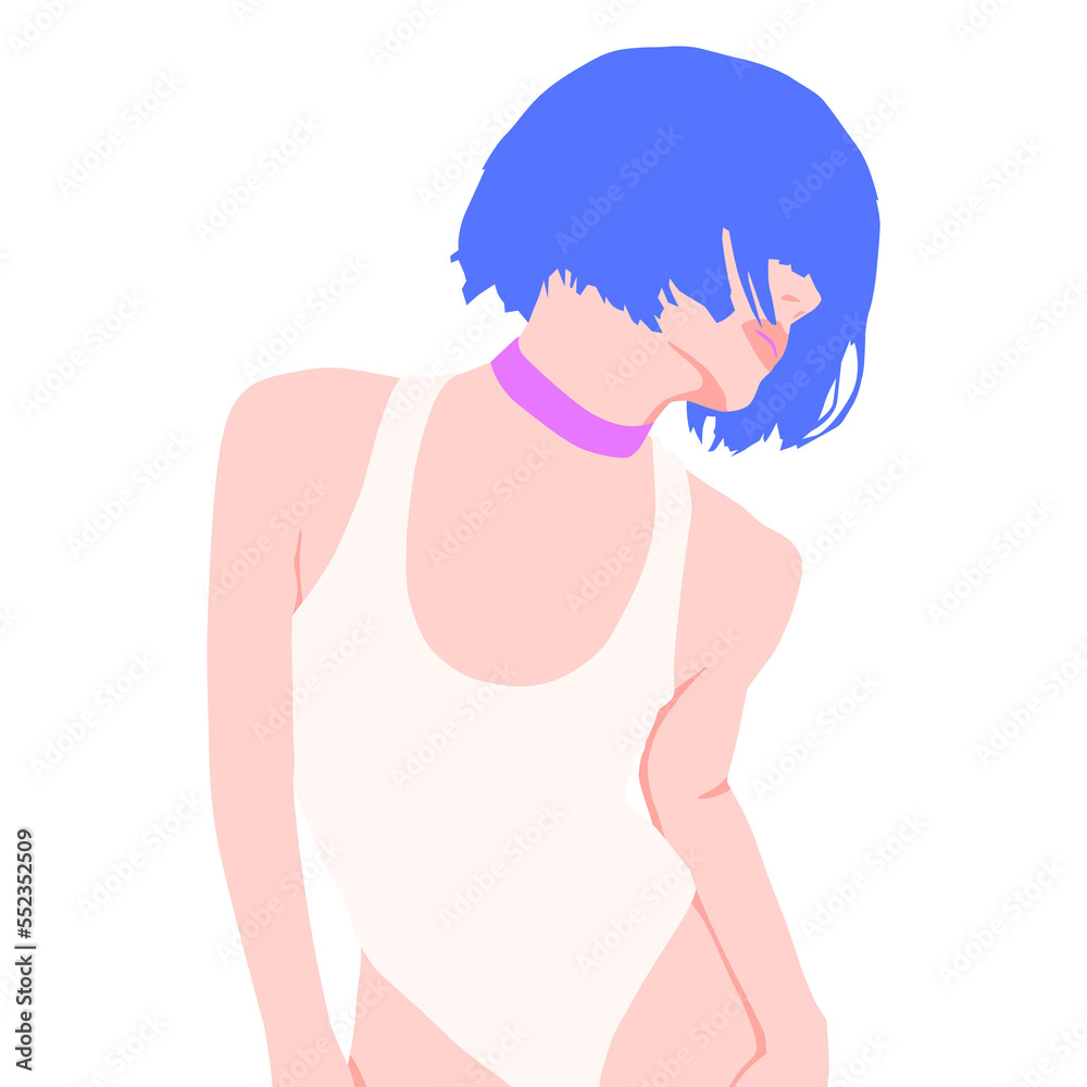 Fashion minimal illustration. Fashion girl. Trendy look Fashion minimal illustration. Fashion girl. Trendy look