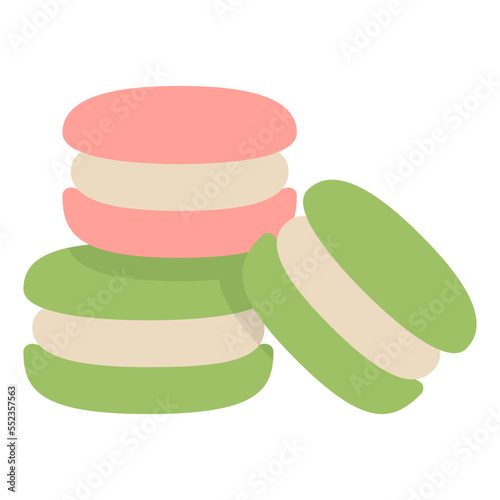 macaron flat icon