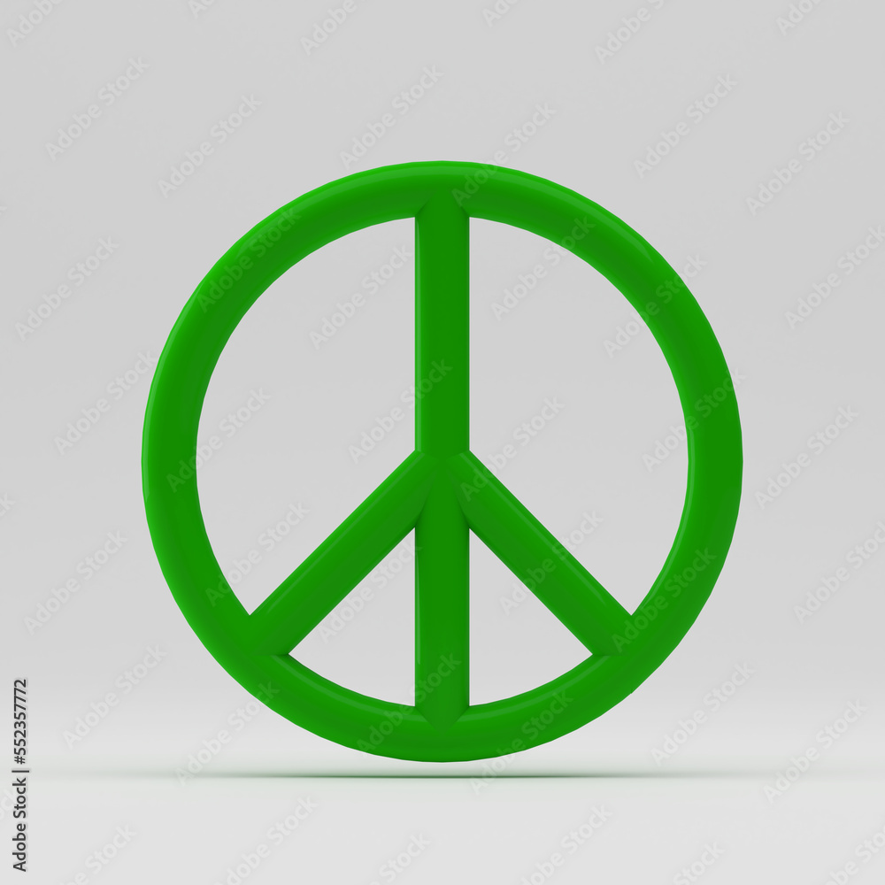 colored peace symbol in front of background - 3D Illustration colored peace symbol in front of background - 3D Illustration