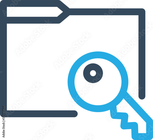 Key Folder Vector Icon
