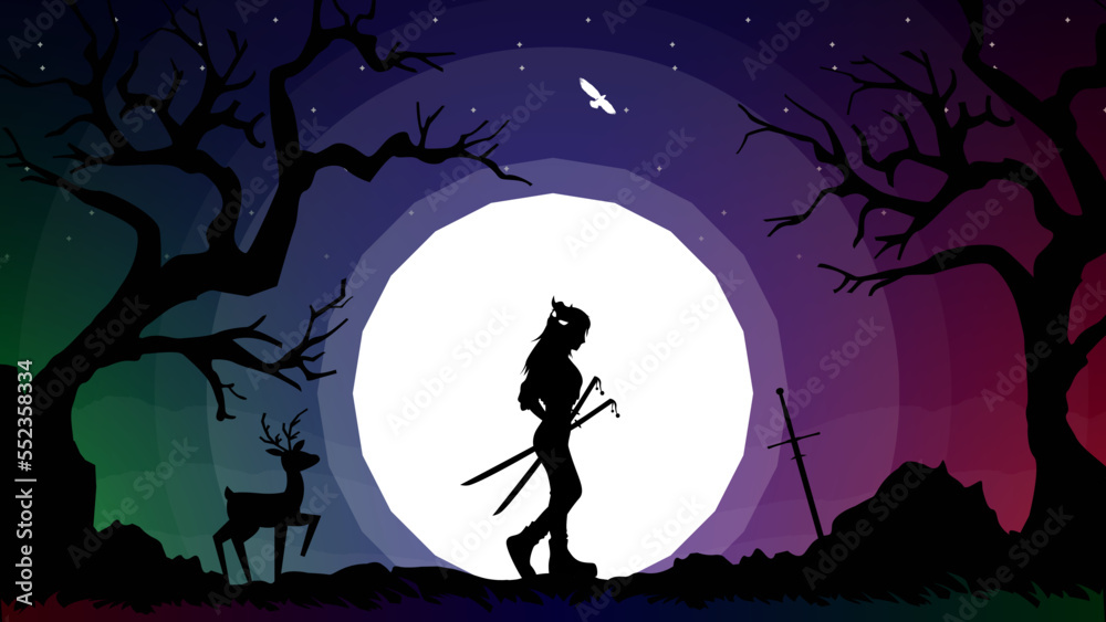 samurai girl anime wallpaper. lady samurai wallpaper. urban samurai