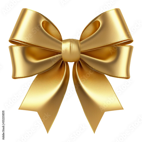 Photographie Gold bow and ribbon