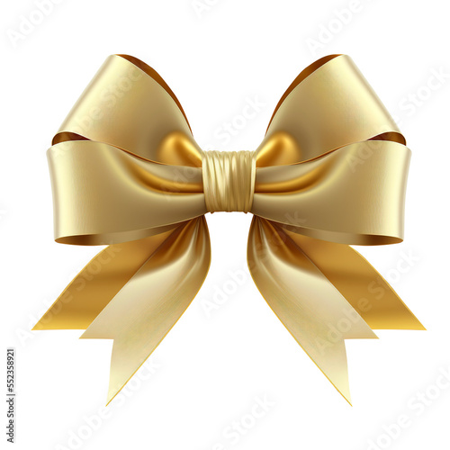 Papier peint Gold bow and ribbon