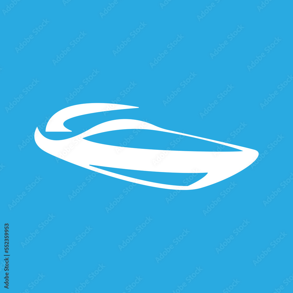 boat icon on a white background, vector illustration