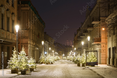 Amazing Kaunas Christmas tree, uniquely decorated Town Hall Square, Mikalojus Konstantinas Čiurlionis. © Renatas