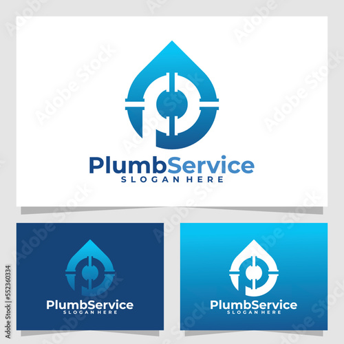 plumbing logo vector design template