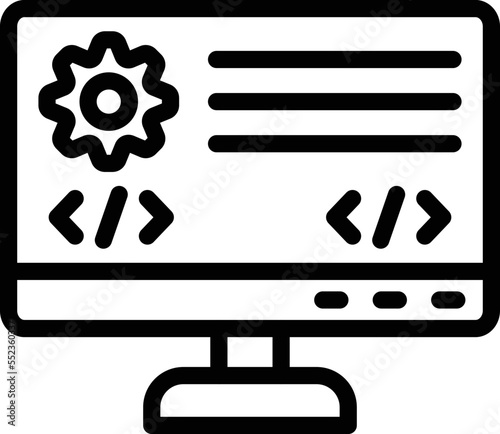 Backend Vector Icon Design Illustration