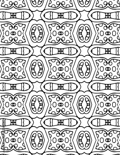 Black and white geometric pattern for your coloring book
