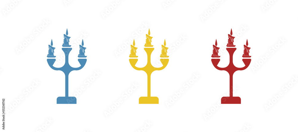 candle holder icon on a white background, vector illustration