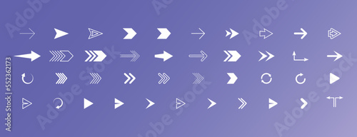  Vector arrow Icon Set Design,  Arrow vector collection. Arrow. Cursor. Modern simple arrows.