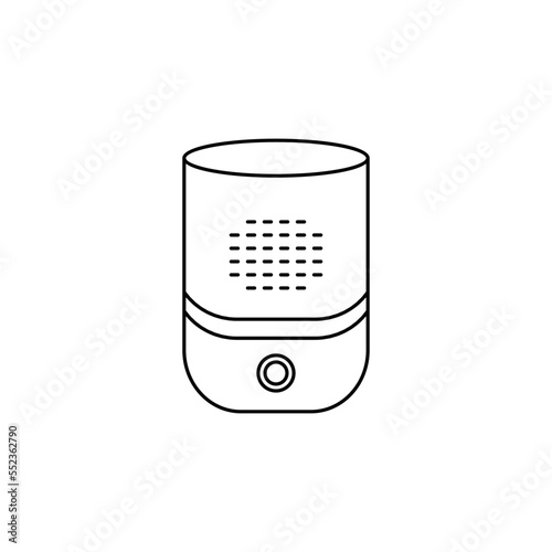 Smart speaker icon in line style icon, isolated on white background
