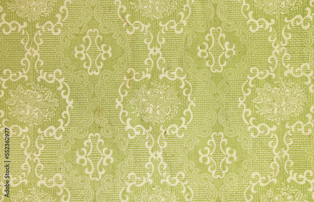 Old torn wallpaper on the wall.Old wallpaper for texture or background.  Stock Photo | Adobe Stock