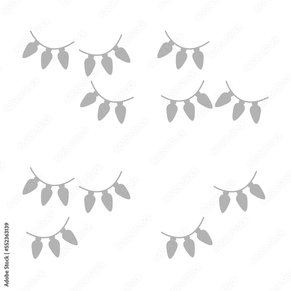 garland icon on a white background, vector illustration garland icon on a white background, vector illustration