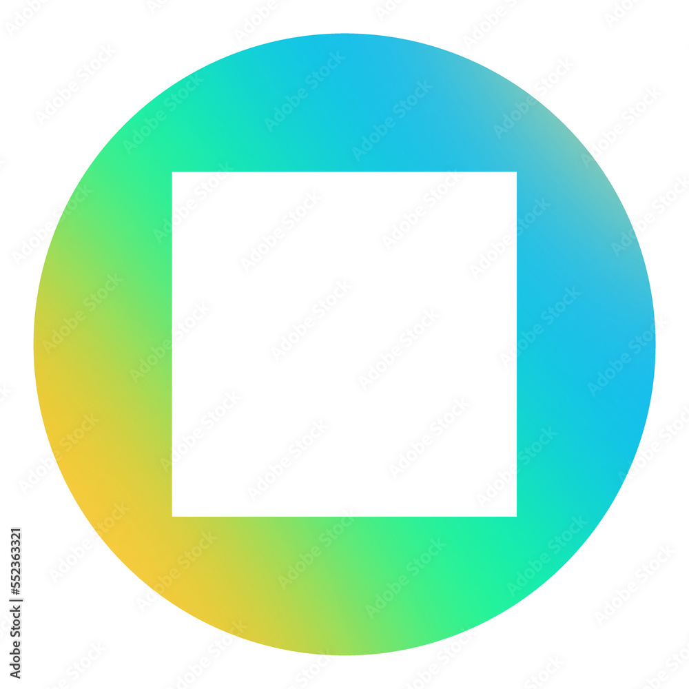 The Square Frame in round gradient The Square Frame in round gradient