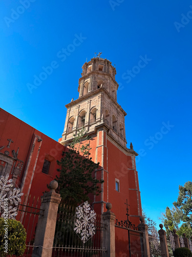 beautiful church building and blue sky