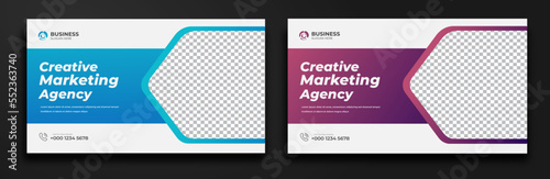 Creative business YouTube video thumbnail or social media web banner and corporate YouTube thumbnail design template	