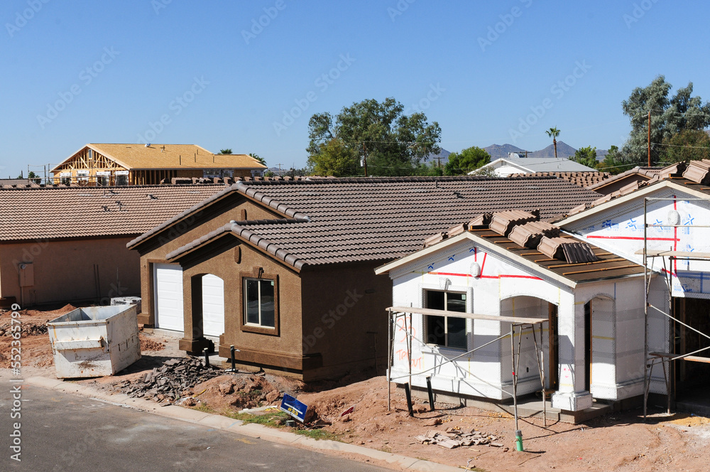 Single-family home under construction Single-family home under construction