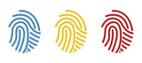 fingerprint icon, protection, vector illustration
