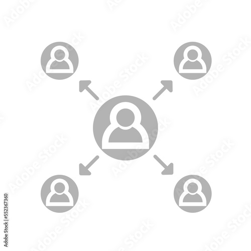 human icon, communication, teamwork, vector illustration