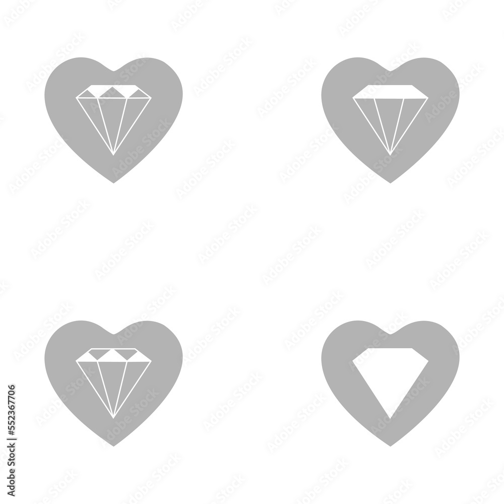 heart icon, diamond, vector illustration heart icon, diamond, vector illustration