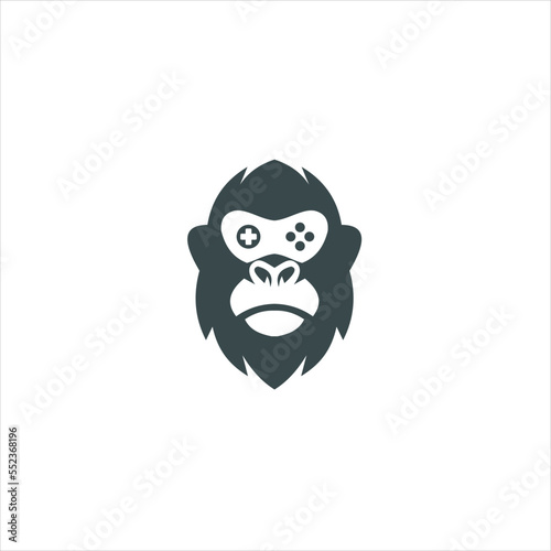 Logo game icon abstract joystick shape  For esport line art gaming logo vector on the white background.