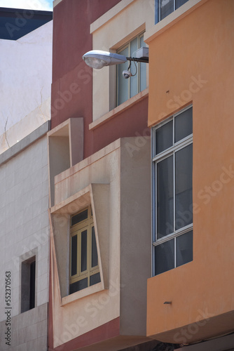Low angle view of modern buildings in Las Palmas de Gran Canaria