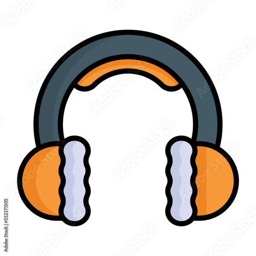 Earmuff winter clothes vector icon design