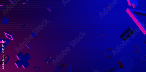 abstract backgound video game of esports scifi gaming cyberpunk, vr virtual reality simulation and metaverse, scene stand pedestal stage, 3d illustration rendering, futuristic neon glow room