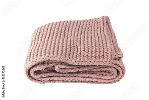 knitted scarf or plaid isolated from background