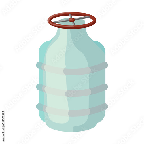 Cryogenic equipment vector illustration. Tank for frozen humans or spacemen, medical equipment with cryogenic on white background