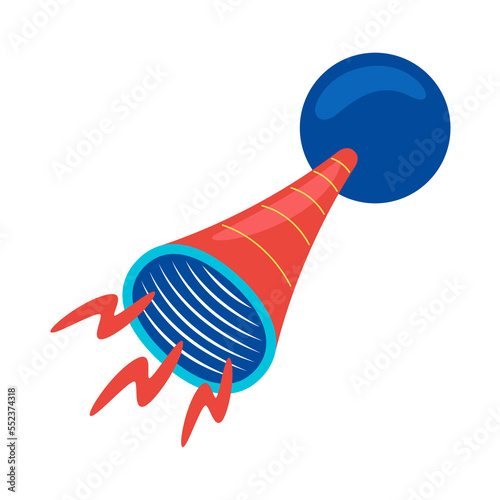 trumpet new year in vector illustration