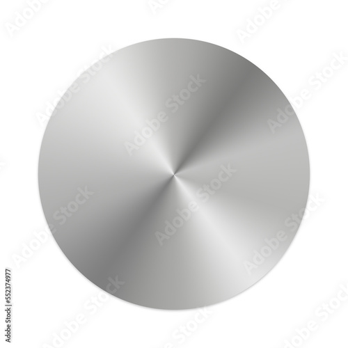 illustrazione con disco vuoto di metallo lucido e scintillante su sfondo trasparente