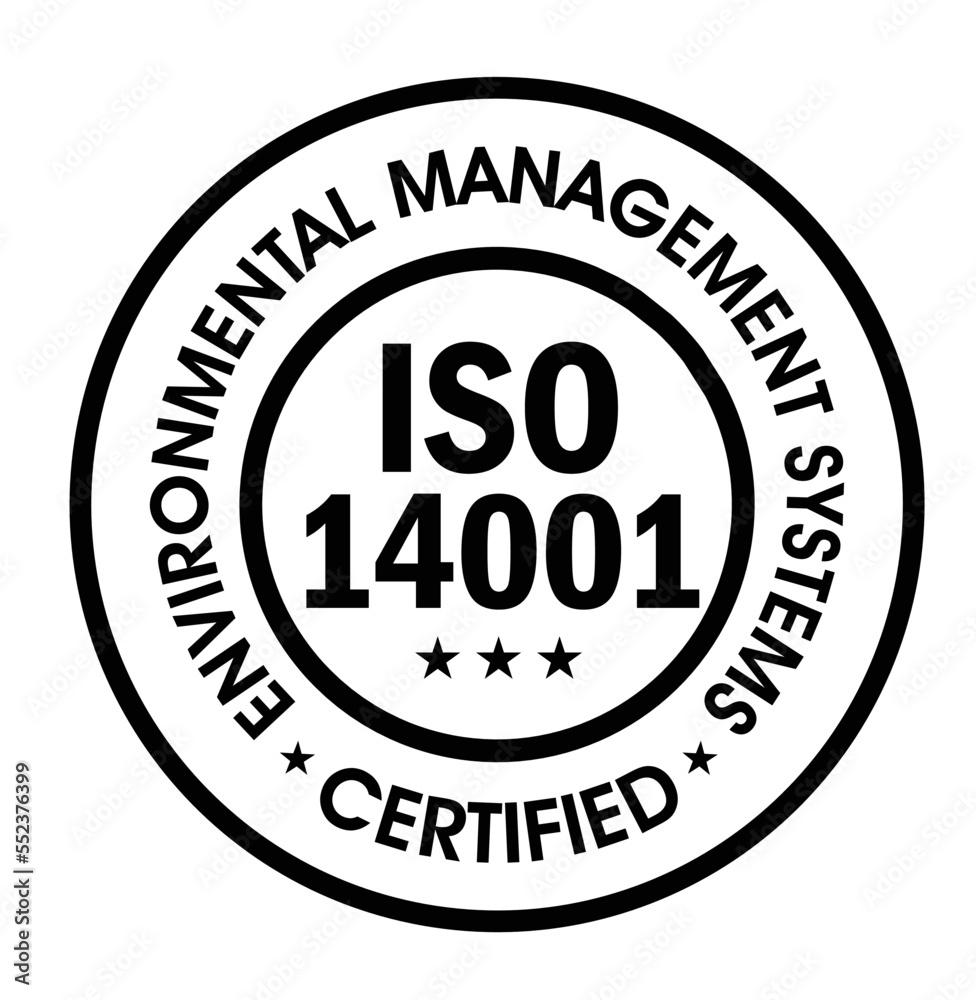 environmental management system abstract, iso 14001 rounded vector icon