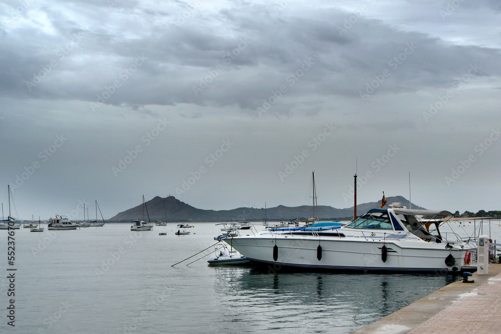 Fototapeta premium Boot in der Bucht von Port de Pollenca