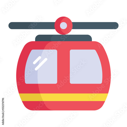 A beautiful vector design of funicular, cable car icon