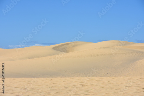 Fototapeta Naklejka Na Ścianę i Meble -  Scenic view of the sand dunes at Maspalomas