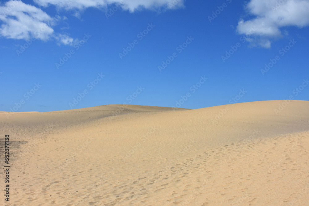Scenic view of the sand dunes at Maspalomas