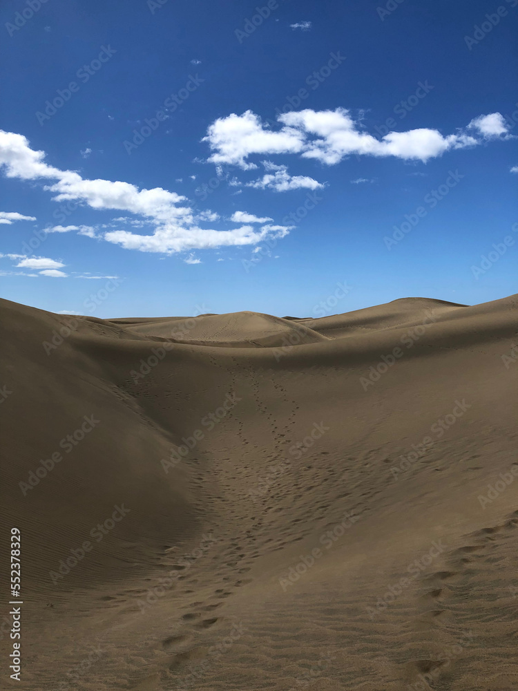 Scenic view of the sand dunes at Maspalomas