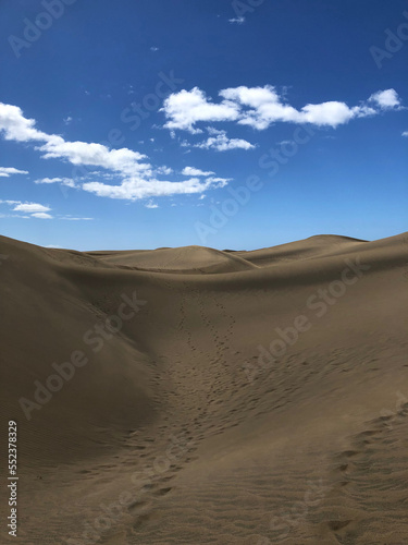 Scenic view of the sand dunes at Maspalomas