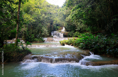Fototapeta Naklejka Na Ścianę i Meble -  The YS Waterfalls in Jamaica, Caribbean, America.