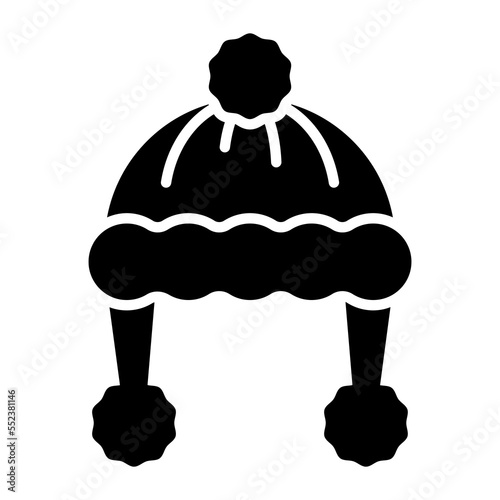 Cute beanie vector icon of winter head protection