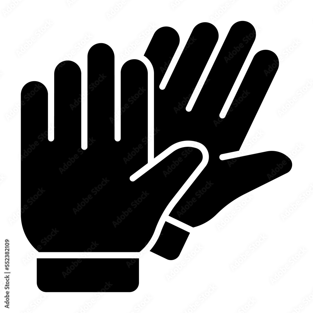 A pair of glove in modern and trendy style vector icon A pair of glove in modern and trendy style vector icon