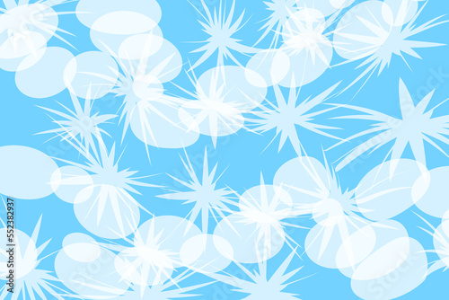Universal blue background with snowballs. Concept of christmas and new year. Vector image