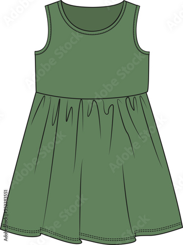 DRESS AND FROCKS FOR GIRLS VECTOR