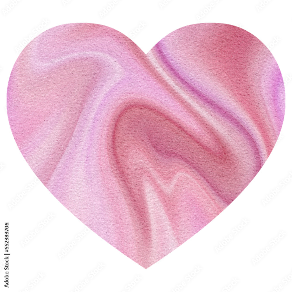 Pink Heart Watercolor