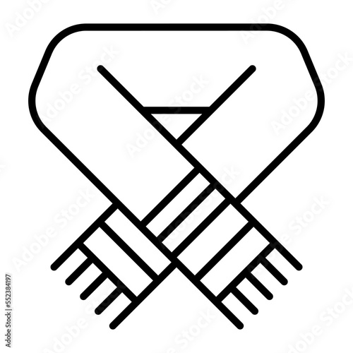 Muffler vector icon of neck accessory